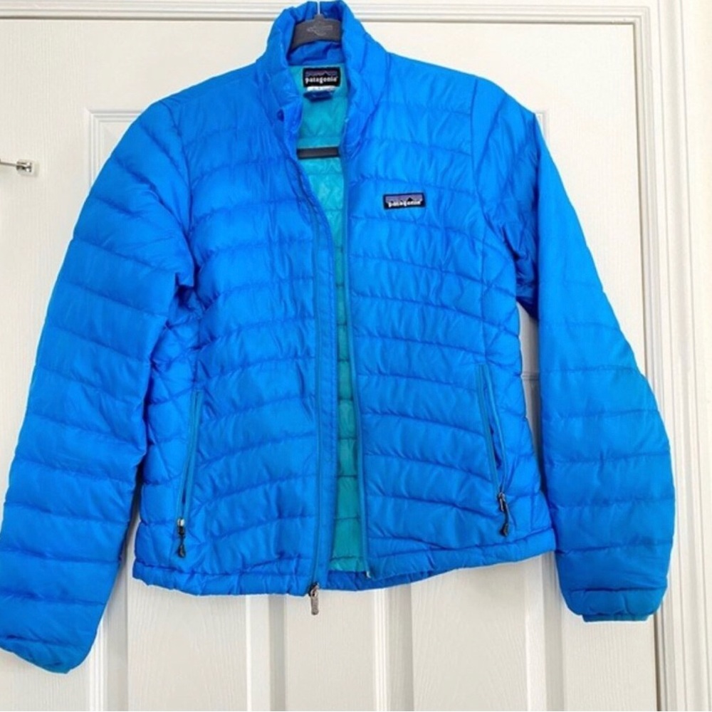 Patagonia Womens Blue Long Sleeve Puffer Jacket Size Women’s Small
